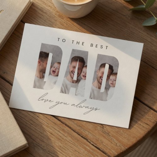 Personalized Dad Photo Card | Best Dad Ever Custom