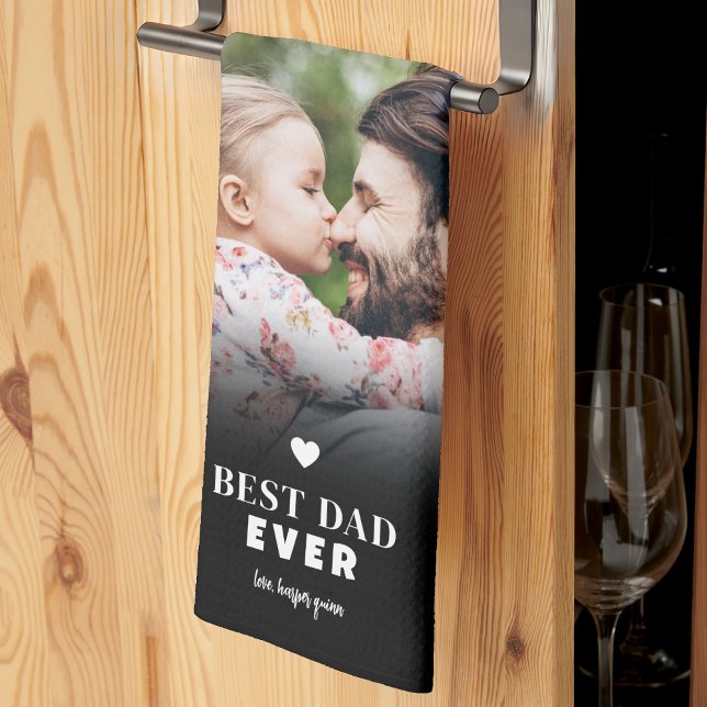 Personalized Dad Photo Collage Father Kitchen Towel (Personalized Dad Photo Collage Father kitchen towel)