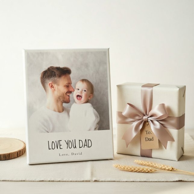 Personalized Dad Photo | Custom Father's Day Canvas Print (Creator Uploaded)
