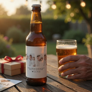 Personalized Dad Photo Gift Best Dad Ever Beer Bottle Label