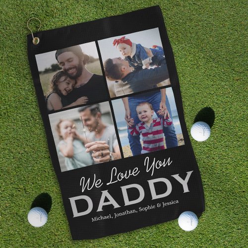 Personalized Dad Photo Golf Towel