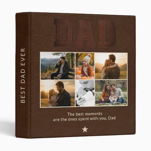 Personalized Dad Photo Keepsake Gift Album  3 Ring Binder