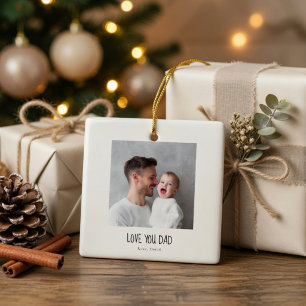 Personalized Dad Photo Ornament Custom