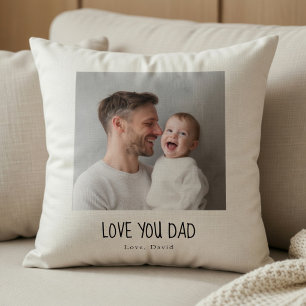 Personalized Dad Photo Pillow Custom Father Gift
