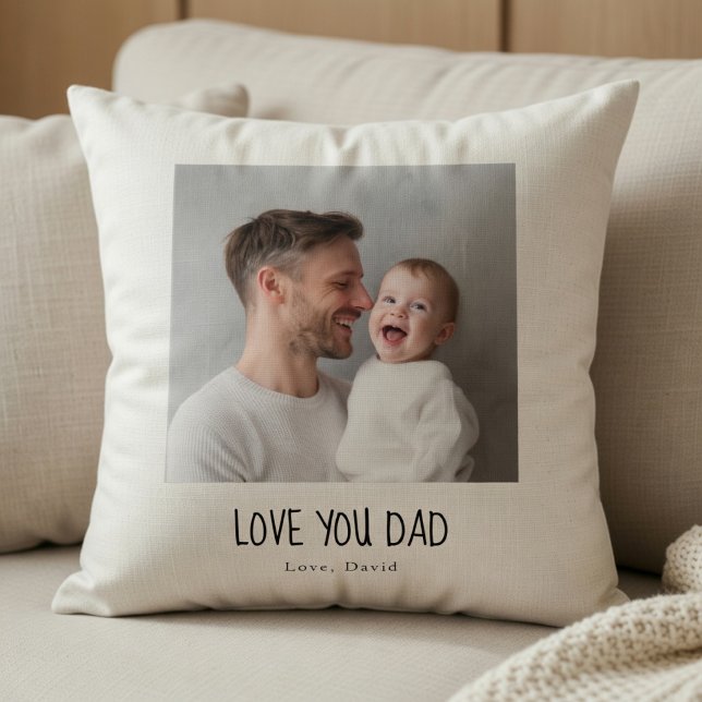 Personalized Dad Photo Pillow | Custom Father Gift (Creator Uploaded)