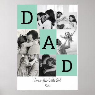 Personalized Dad photo print, Father's day gift Poster