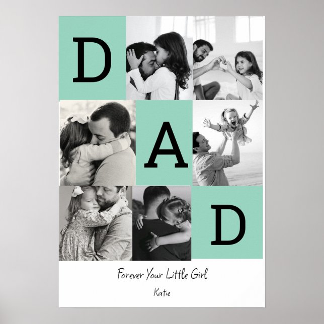 Personalized Dad photo print, Father's day gift  Poster (Front)