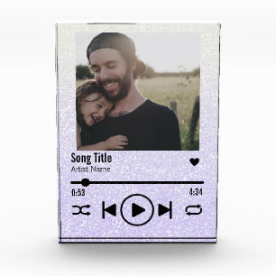 Personalized Dad Photo Song Playlist Block