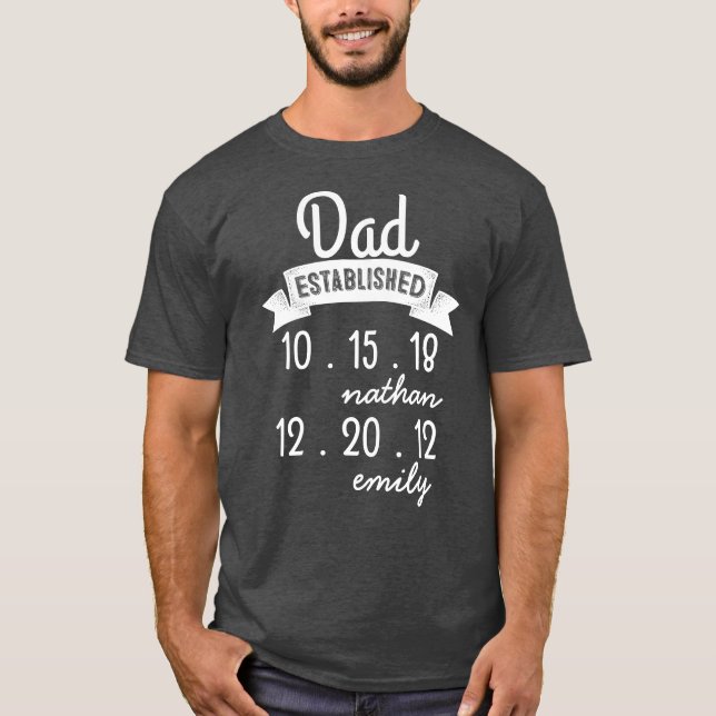 Personalized Dad Shirt Father's Day Gift (Front)