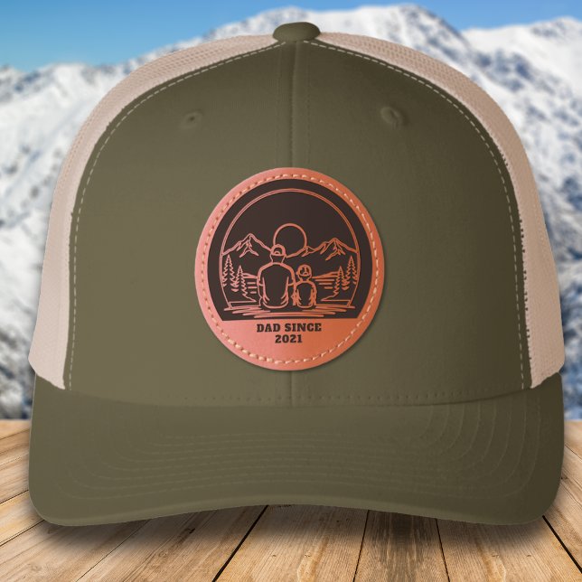Personalized Dad Since Year - Father’s Day Gift Leather Patch Hat (Creator Uploaded)