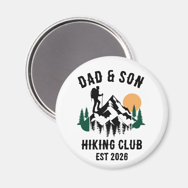 Personalized Dad & Son Hiking Magnet (Front/Back)