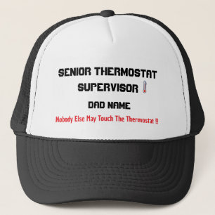 Personalized Dad Thermostat Supervisor Hat