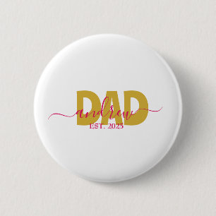 PERSONALIZED DAD TO BE BUTTON