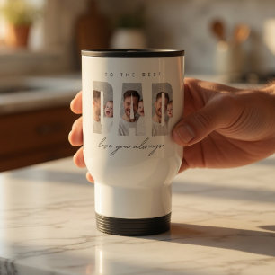 Personalized Dad Travel Mug with Photo   Best Dad 