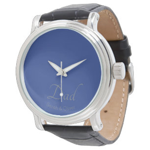 Personalized “Dad” with Silver Text - Gift for Dad Watch
