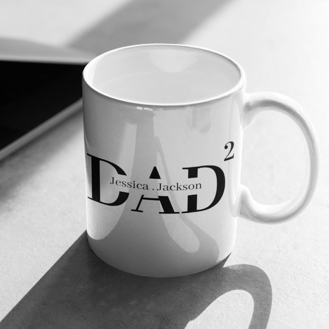 Personalized Dad With Two Children Coffee Mug (Creator Uploaded)