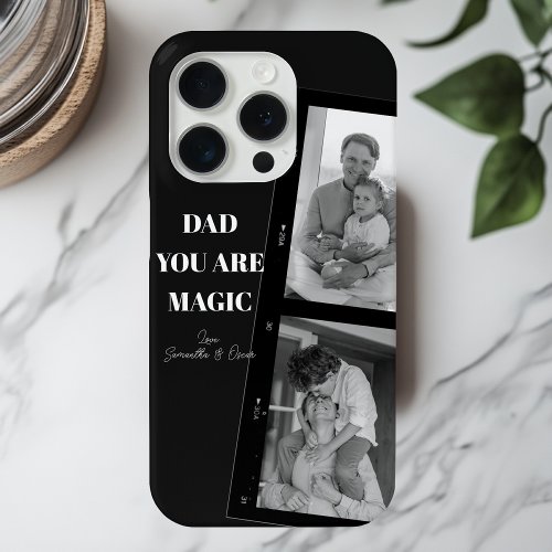 Personalized Dad You Are Magic Two Fathers Photo iPhone 15 Pro Case