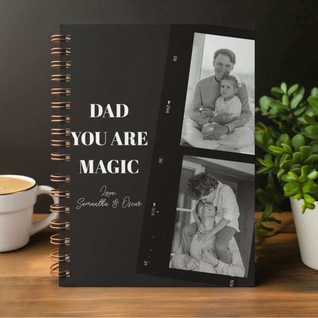 Personalized 'Dad You Are Magic' Two Fathers Photo Notebook (Creator Uploaded)