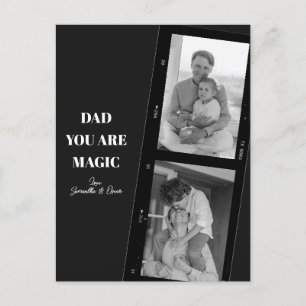 Personalized 'Dad You Are Magic' Two Fathers Photo Postcard