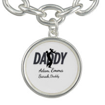Personalized Daddy Bracelet – Custom Names with Si