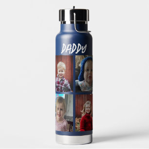 Personalized Daddy Children's Photos Water Bottle