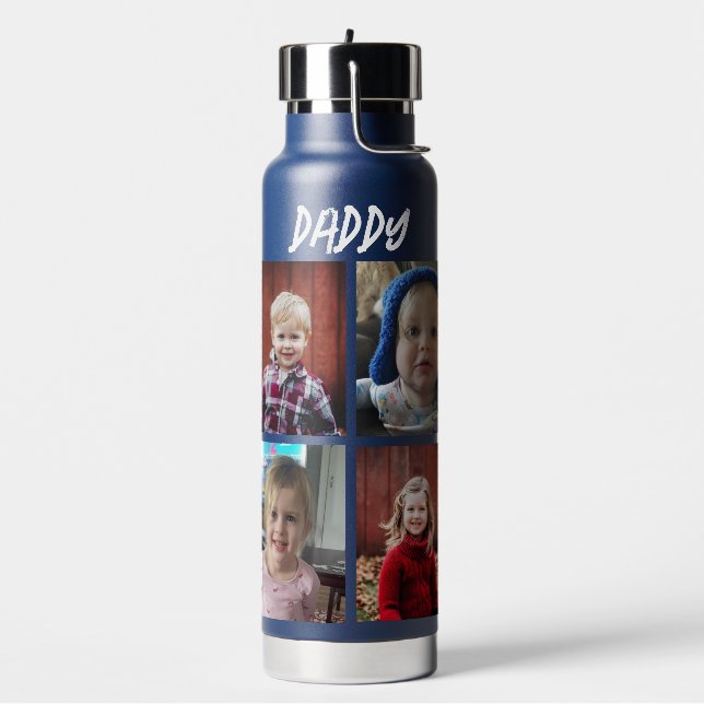 Personalized Daddy | Children's Photos Water Bottle (Left)