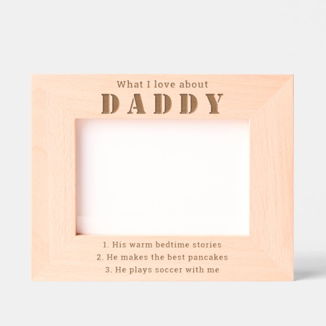 Personalized Daddy Daughter/Son Photo Frame (Front)