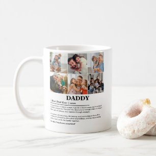 Personalized Daddy Definition 6 Photo Collage Coffee Mug