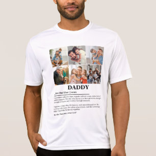 Personalized Daddy Definition 6 Photo Collage T-Shirt