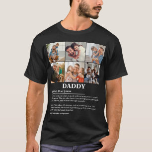 Personalized Daddy Definition 6 Photo Collage T-Shirt