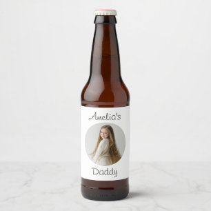 Personalized Daddy Gift – Custom Child Face - Beer Bottle Label
