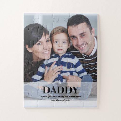 Personalized Daddy photo Fathers day Gift Idea  Jigsaw Puzzle