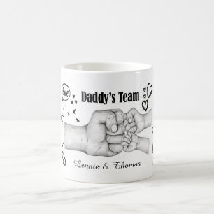 Personalized Daddy’s Team Custom Daddy &Child Name Coffee Mug