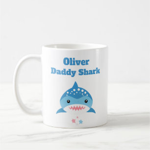 Personalized Daddy Shark Custom Name  Coffee Mug