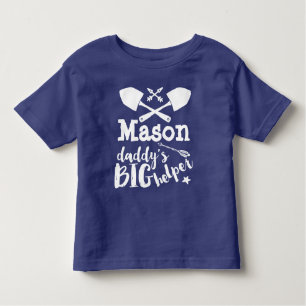 Personalized Daddy's Big Helper Any Color White Toddler T-shirt