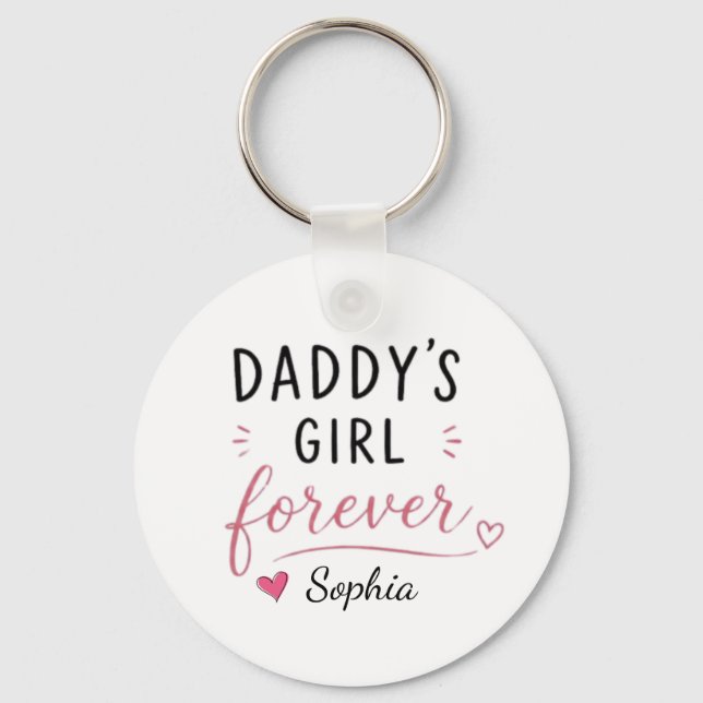 Personalized Daddy's Girl Forever Keychain (Front)