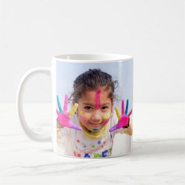 Personalized Daddy's Little Angel Photo Coffee Mug (Left)
