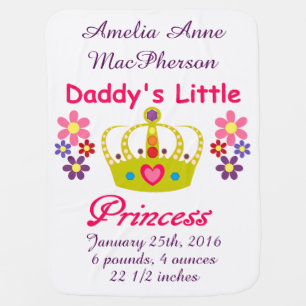 Personalized Daddy's Little Princess Baby Blanket