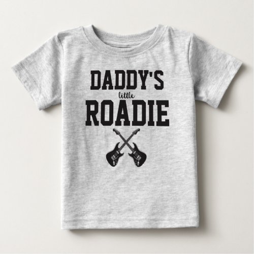 Personalized Daddys Little Roadie Baby T_Shirt