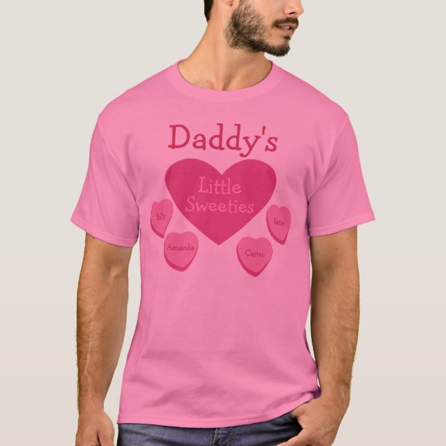 Personalized Daddy's Little Sweeties T-Shirt (Front)