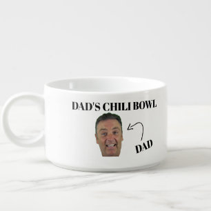 Personalized Dad's Chili Bowl - Custom Photo Face