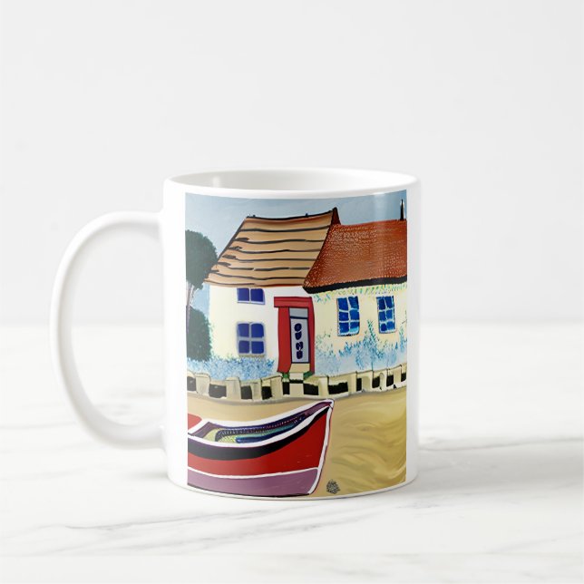 Personalized Dad's Favorite Mug | Beach House  (Left)