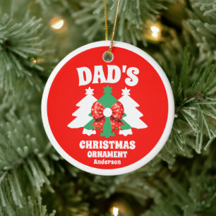 Personalized Dad's Photo Christmas Tree Ornament