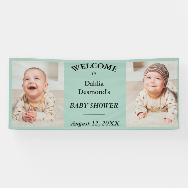 Personalized Dahlia Davidson's Baby Shower Welcome Banner (Horizontal)