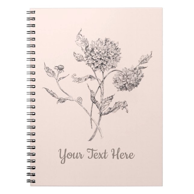 Personalized Dahlia Notebook (Front)