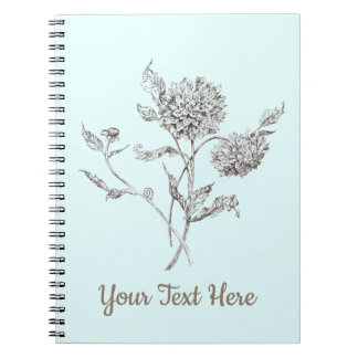 Personalized Dahlia Notebook