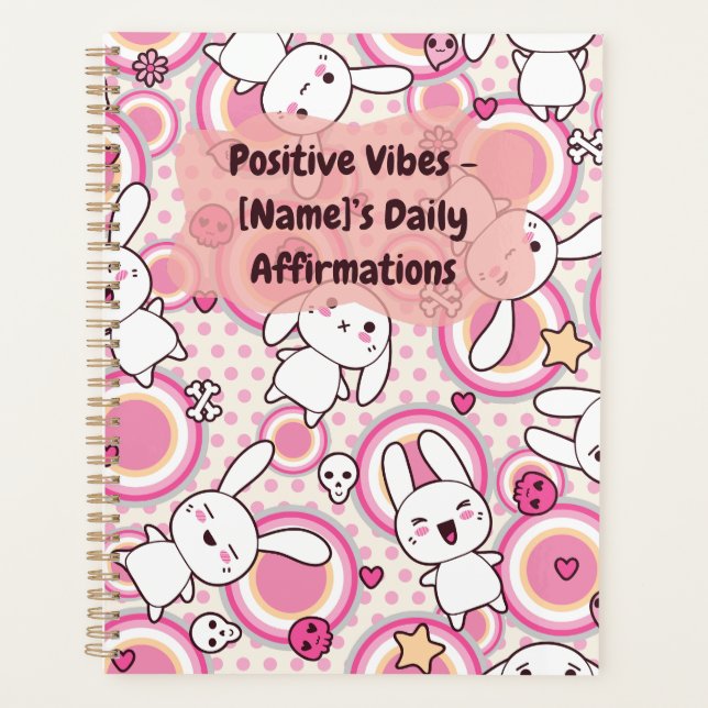 Personalized Daily Affirmations Journal - 'Positiv Planner (Front)