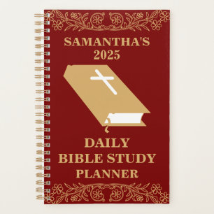 Personalized Daily Bible Study Christian Women Planner