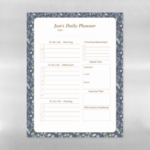 Personalized Daily Planner Organizer Magnetic Dry Erase Sheet