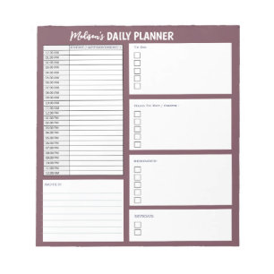 Personalized Daily Planner To Do List Organizer Notepad